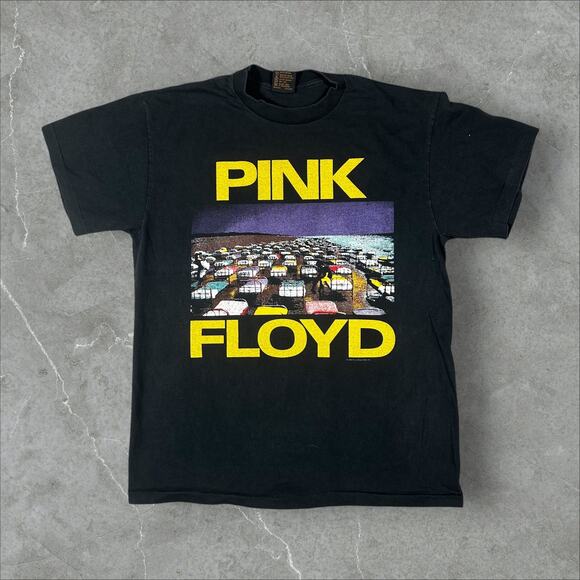Vintage 1987 Pink Floyd World Tour Large Brockum Single Stitch Reprint T-Shirt - Picture 1 of 9